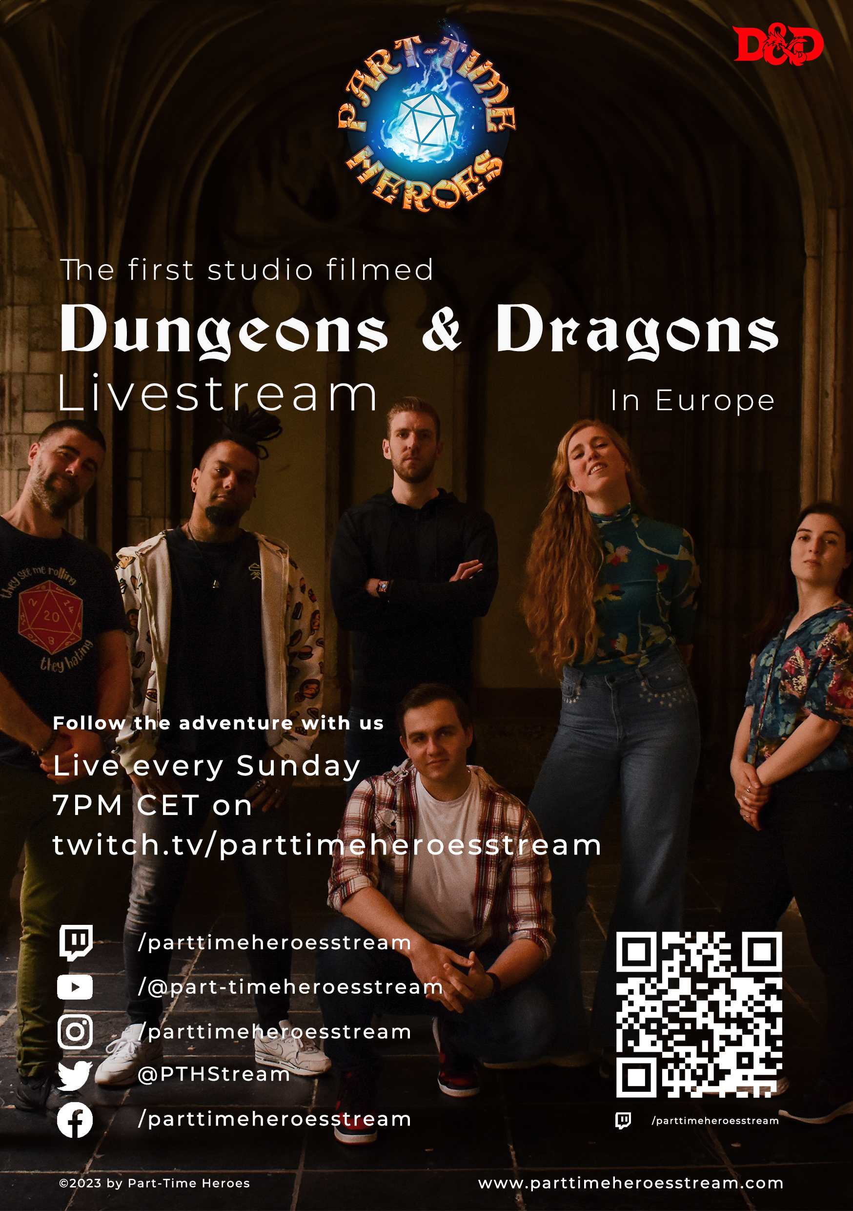 On request design version 2 for new flyer Part-Time Heroes, Made by Yara Prins.